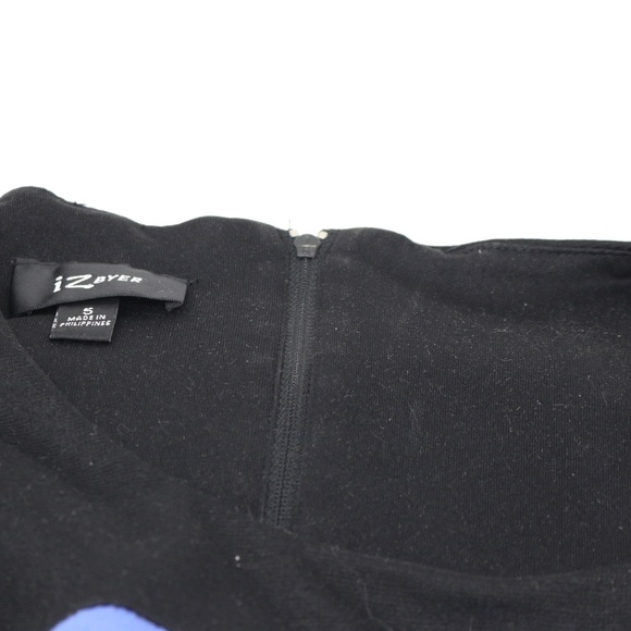 IZ Byer Size 5 Dress | Blue and Black Peplum Work Dress - Picture 5 of 7